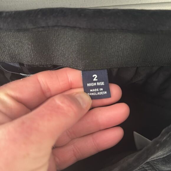 Women's Velvet High Rise Pintuck Pencil Ankle Pants - Picture 7 of 16